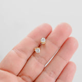 14k Yellow Gold Diamond Stud Earrings 0.60Ctw