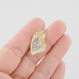 14K Two-Tone Gold Diamond Pendant 0.38Ctw