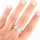 14K Yellow Gold Diamond Wedding Ring Set 0.76Ctw