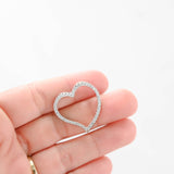 18k White Gold Diamond Heart Pendant