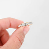 14k Yellow Gold Channel Set Diamond Wedding Band