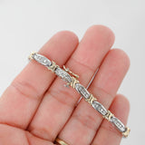 10k Two-tone Gold Diamond Tennis Bracelet