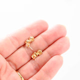 14K Yellow Gold Diamond Stud Earrings 0.16Ctw