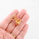 14K Yellow Gold Citrine Pear-Cut Stud Earrings