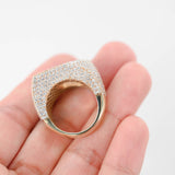 10K Yellow Gold 562 Diamonds Cluster "D" Letter Ring