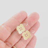 14K Yellow Gold Lily Flower Ear Jacket Earrings