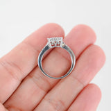 10K White Gold Diamond Cluster Engagement Ring