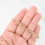 18K Yellow Gold U-link Hard wear Link Hollow Bracelet