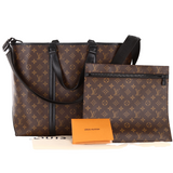 Authentic Louis Vuitton Monogram Macassar Weekend Tote GM M45733 Bag