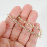 14K Yellow Gold Diamond S Link Tennis Bracelet