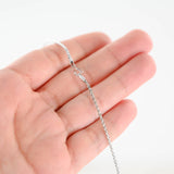 14K White Gold Woven Fancy Choker Necklace