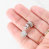 18K White Gold Diamond Floral Stud Earrings 1.36Ctw