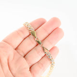 14K Yellow Gold Diamond S Link Tennis Bracelet 1.69Ctw