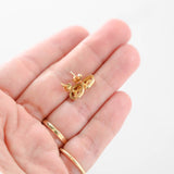 18K Yellow Gold Lily Stud LV Style Studs Earrings