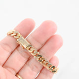 18K Yellow Gold Square Miami Cuban Link Bold Bracelet