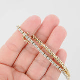 14k Yellow Gold Diamond Four Prong Tennis Bracelet 2.16Ctw