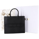 Authentic Brand New Large Dior Book Tote Black Oblique Embossed Calfskin Bag