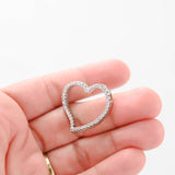 18k White Gold Diamond Heart Pendant