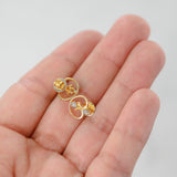 18K Yellow Gold Diamond Vintage Stud Earrings 0.28Ctw