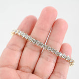 10K Yellow Gold Diamond Light Brown Tennis S-Link Bracelet 5.00Ctw