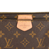 Authentic Louis Vuitton Multi Pochette Accessoires Shoulder Bag Monogram Canvas Brown