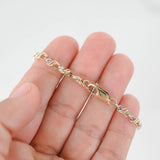 14K Yellow Gold Diamond S Link Tennis Bracelet