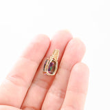 10K Yellow Gold Diamond And Synthetic Mystic Sapphire Pendant