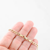 14K Yellow Gold Semi-Hollow Curb Link Chain 6.9g