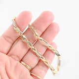 14K Two-Tone Gold Figaro Link Bracelet