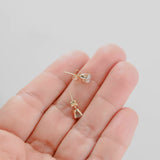 14k Yellow Gold Diamond Stud Earrings 0.60Ctw