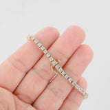 14k Yellow Gold Diamond Four Prong Tennis Bracelet 2.16Ctw