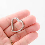 18k White Gold Diamond Heart Pendant