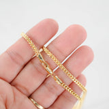 14K Yellow Gold Franco Link Long Chain 32"