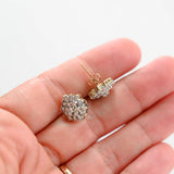 14K Yellow Gold Diamond Cluster Stud Earrings 1.14Ctw