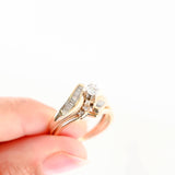 14K Yellow Gold Diamond Wedding Ring Set 0.76Ctw