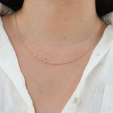 14k Yellow Gold 19” Dainty Rope Chain