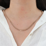 14k Two-tone Diamond Cut Gold 26” Curb Chain