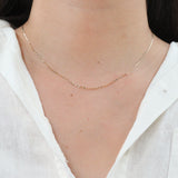 14k Tri-Color Gold 18” Dainty Valentino Chain