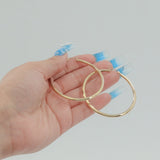 Ladies 14k Yellow Gold Hoop Earrings