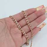 14k Two-tone Diamond Cut Gold 26” Curb Chain