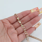 14k Two-tone Diamond Cut Gold 26” Curb Chain