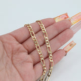 14k Yellow Gold 24” Figaro Chain