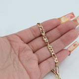 14k Yellow Gold 24” Figaro Chain