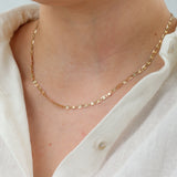 14k Tri-color Gold 15.5 inch Valentino Chain