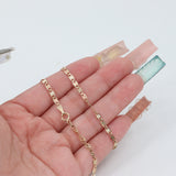 14k Tri-color Gold 15.5 inch Valentino Chain