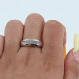 10k White Gold Channel Set Diamond Band