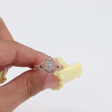 14k Rose Gold Diamond Pear Shaped Cluster Ring