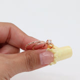 14k Rose Gold Princess Cut Diamond Wedding Ring Set