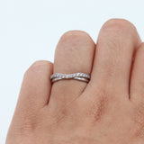 14k White Gold Diamond Band