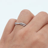 14k White Gold Diamond Band